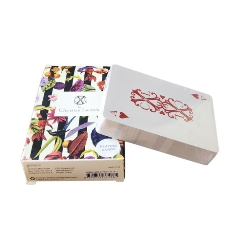 New In Box Sealed Christian Lacroix Designer Playing Cards Deck